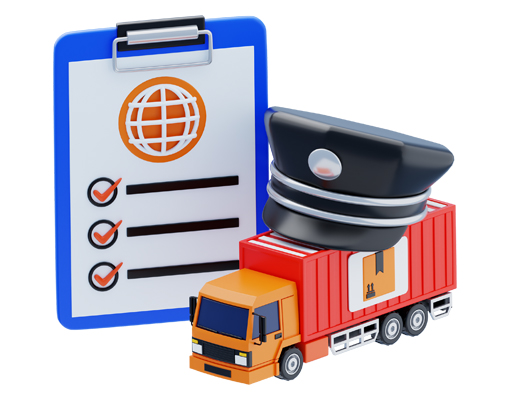Customs clearance checklist on clipboard